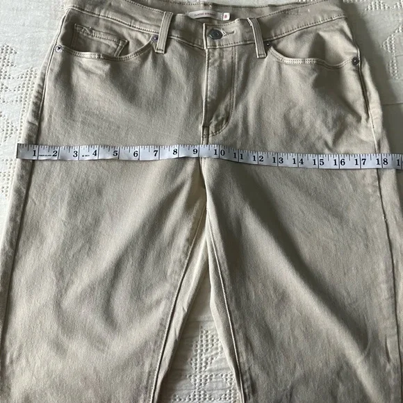 LEVI’S Tan Straight Leg High Rise Stovepipe Jeans Size 8 - Picture 10 of 13
